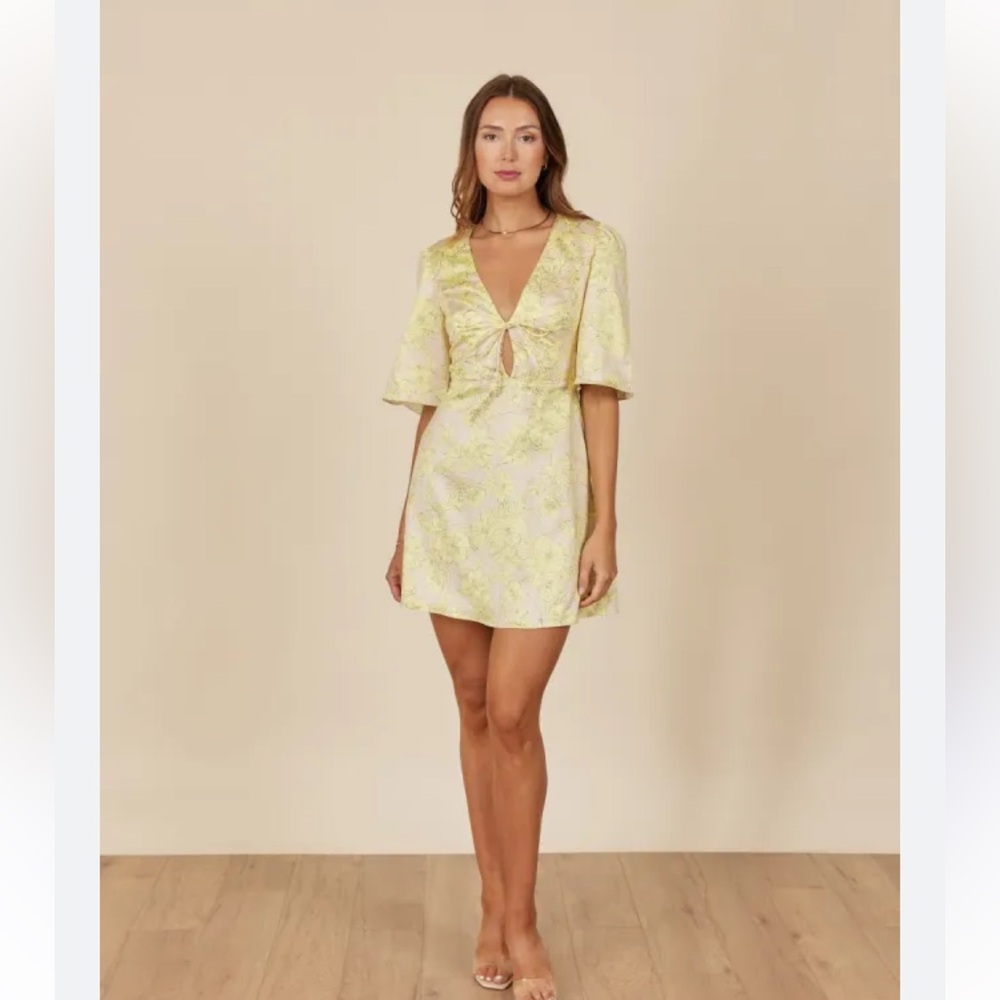Park & Fifth Yellow Floral Mini Dress